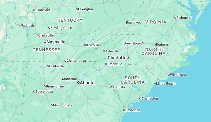 RestorePro Reconstruction Service Area Map