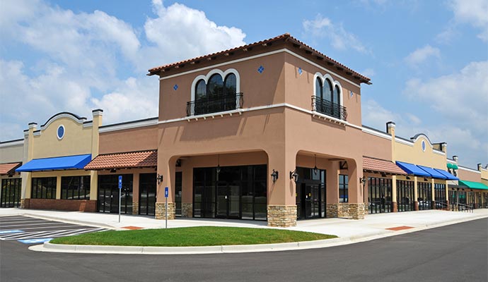 Exterior of a retail store