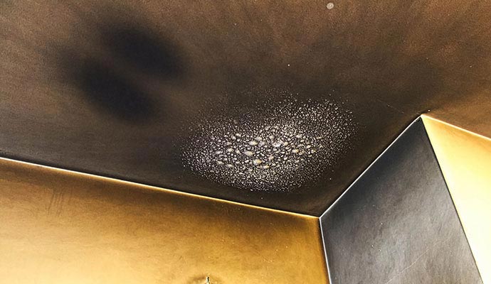 Soot on the ceiling