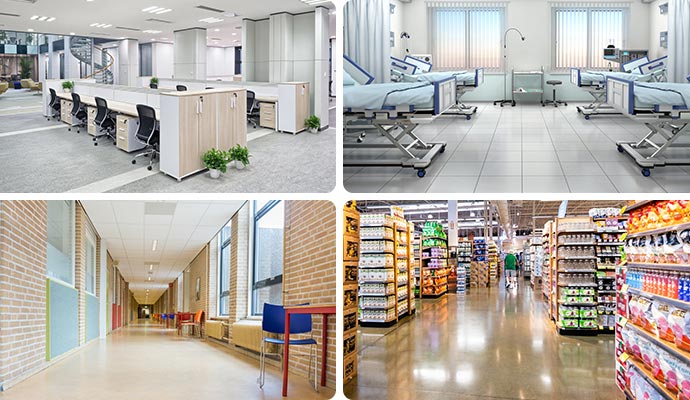 Collage of different industries