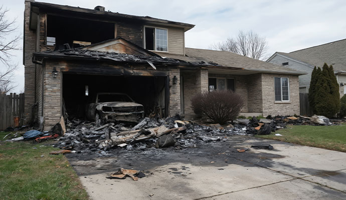 Garage Fire Damage Cleanup in Raleigh-Durham, NC and TN