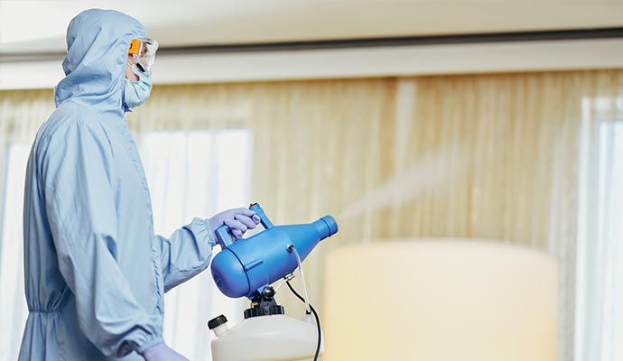 Odor removal service using fogging machine