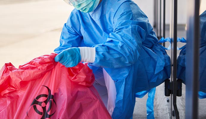 Professional biohazard cleaning service