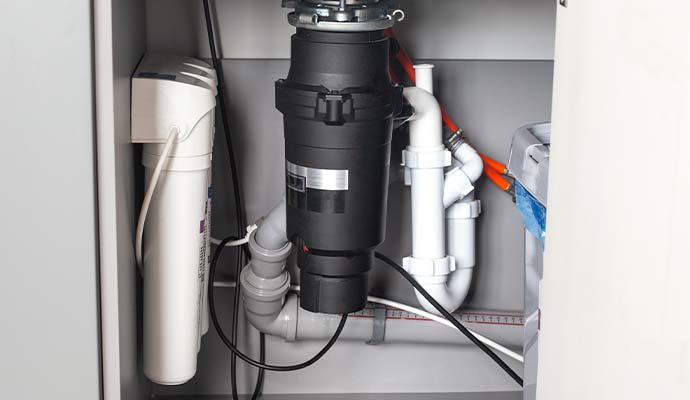Newly installed garbage disposal unit
