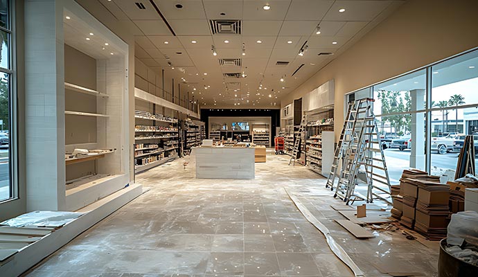 Store interior remodeling