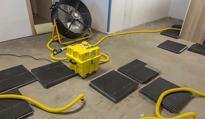 Water damage floor restoration service