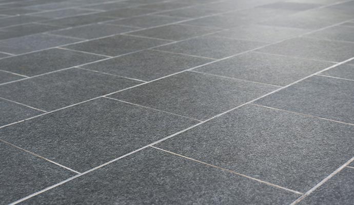 Clean tile floor