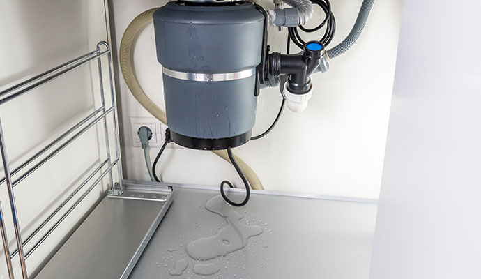 Leaky garbage disposal