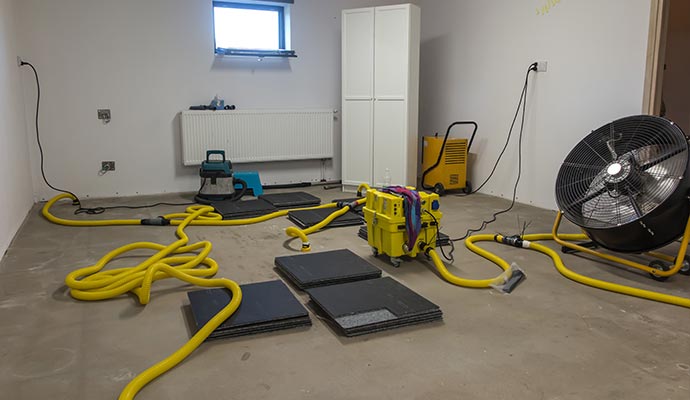 Water extraction service using equipment