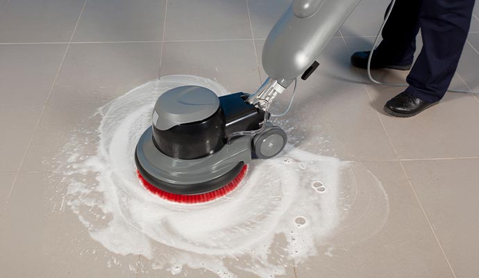 Tile floor cleaning