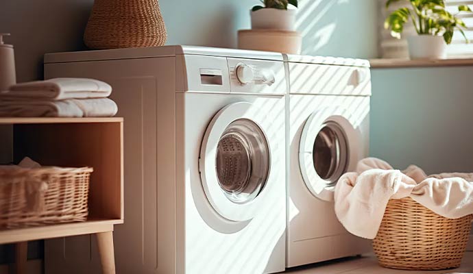Washer dryer laundry room