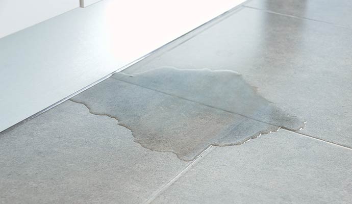 Water affected tiles