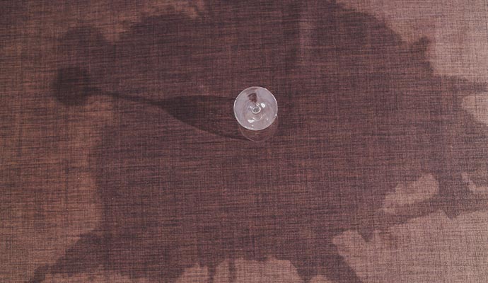 Water damaged carpet floor