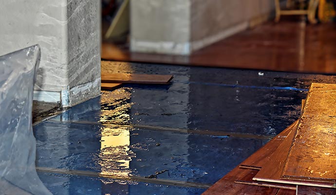 Wood Floor Damage Cleanup in Raleigh-Durham, NC, SC, and TN