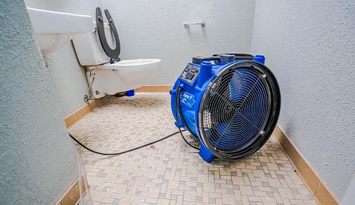 Water extraction service in bathroom