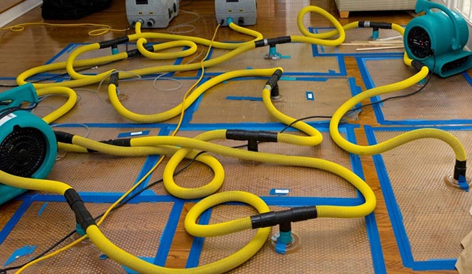 Water extraction service using equipment