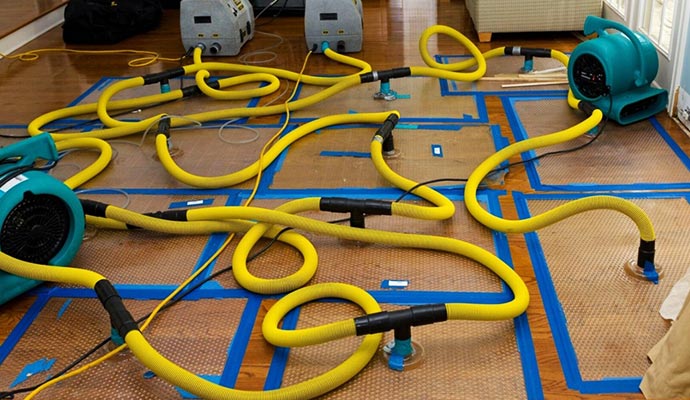 Water extraction service in progress